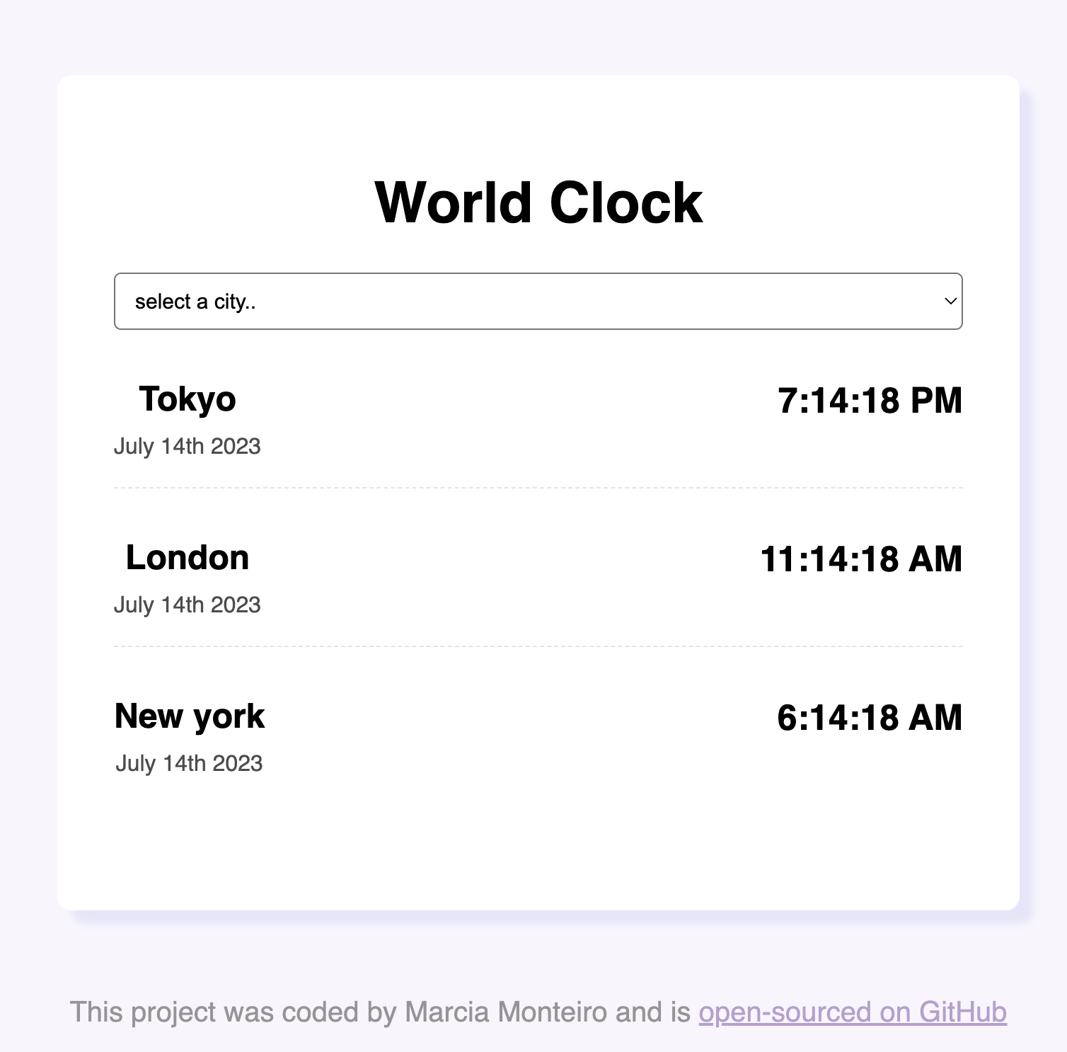 world clock